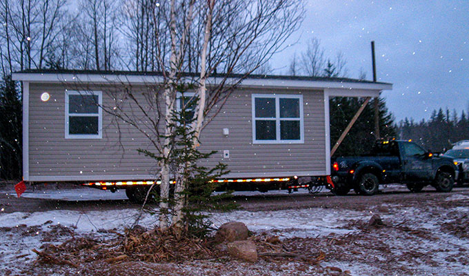 Haus in Kanada bauen - Nova Scotia - Mobile Home Anlieferung