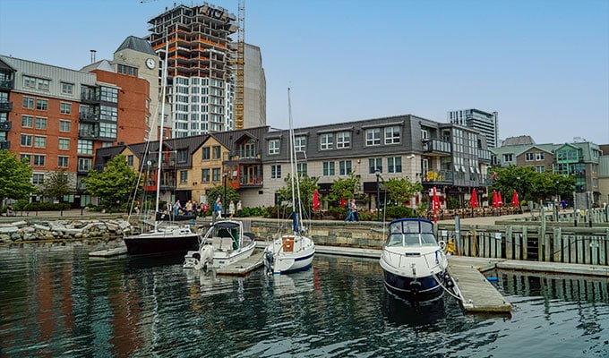 Halifax in Nova Scotia, Kanada, Hauptstadt, attraktive Uferpromenade